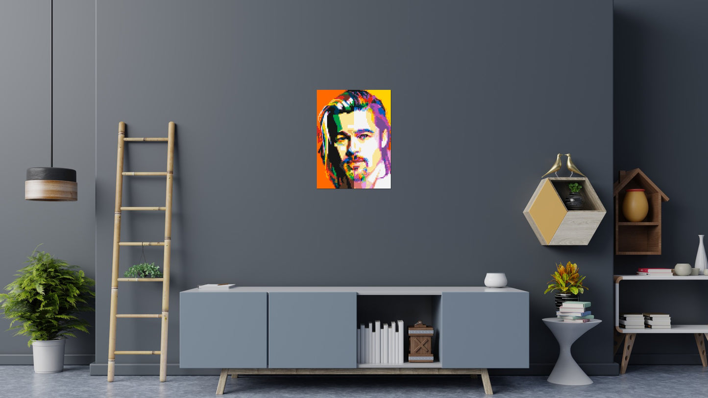 Brad Pitt - Brick Art Mosaic Kit 3x4 large