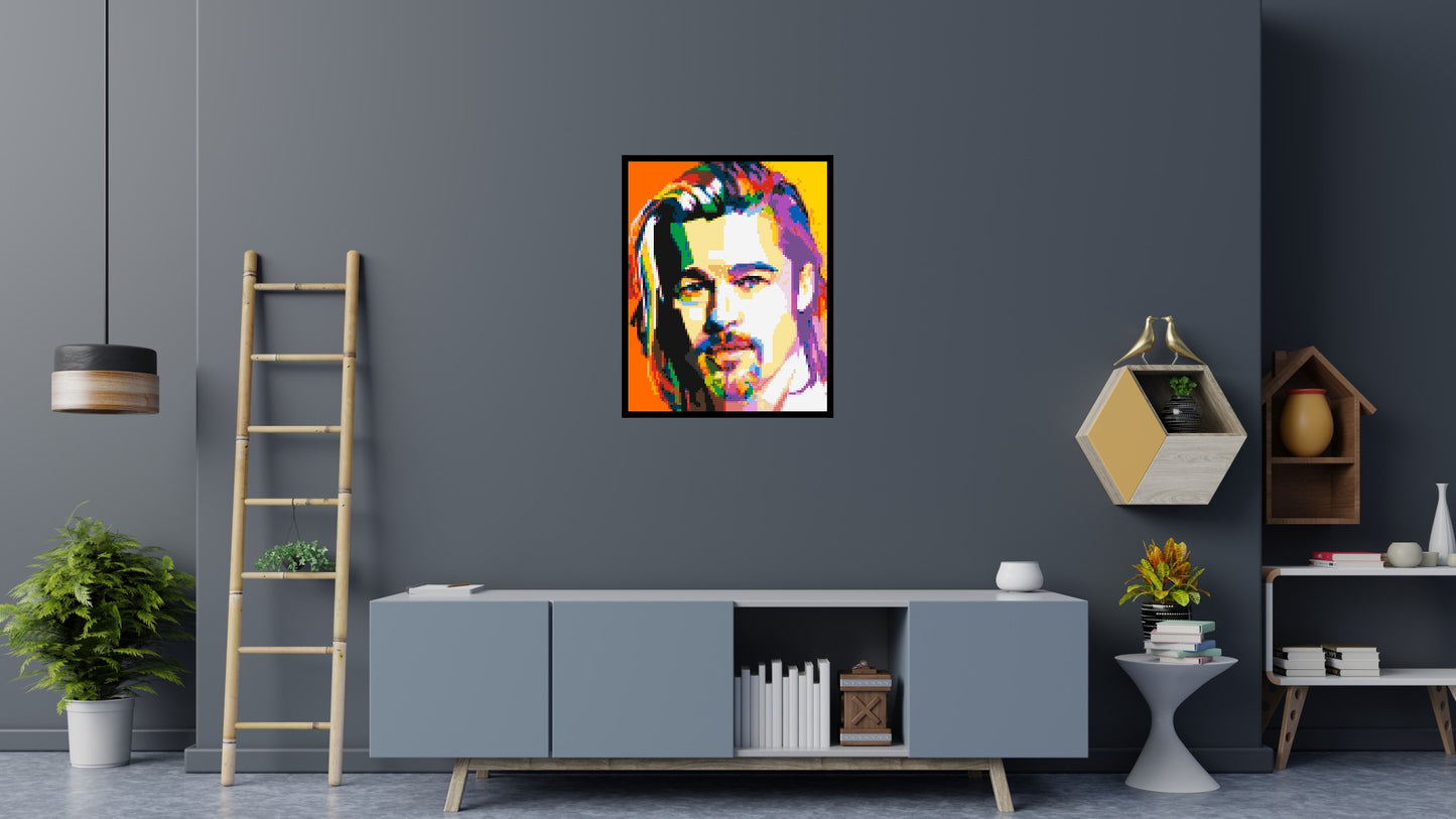 Brad Pitt - Brick Art Mosaic Kit 4x5 large