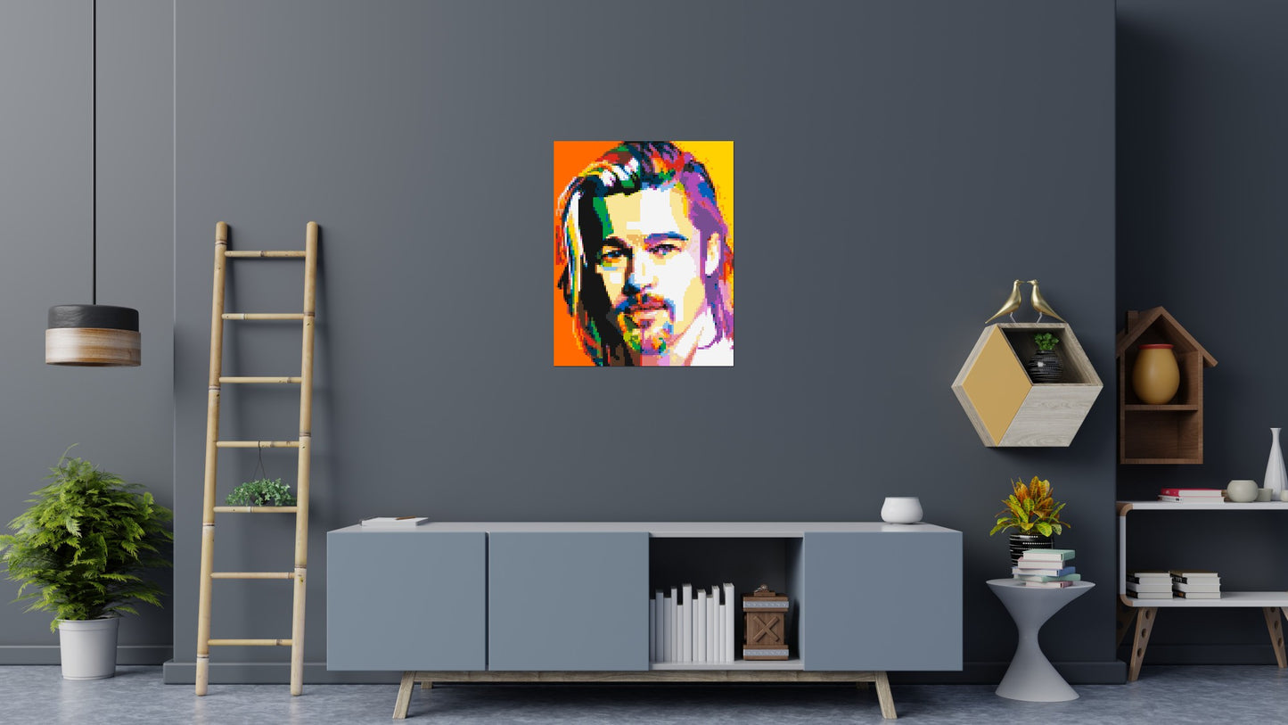 Brad Pitt - Brick Art Mosaic Kit 4x5 large