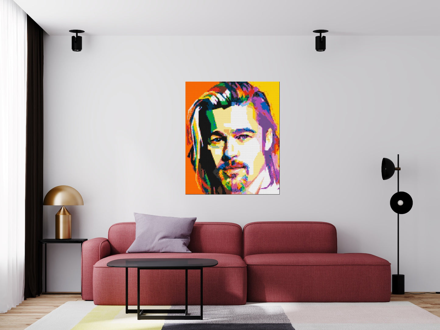 Brad Pitt - Brick Art Mosaic Kit 5x6 large