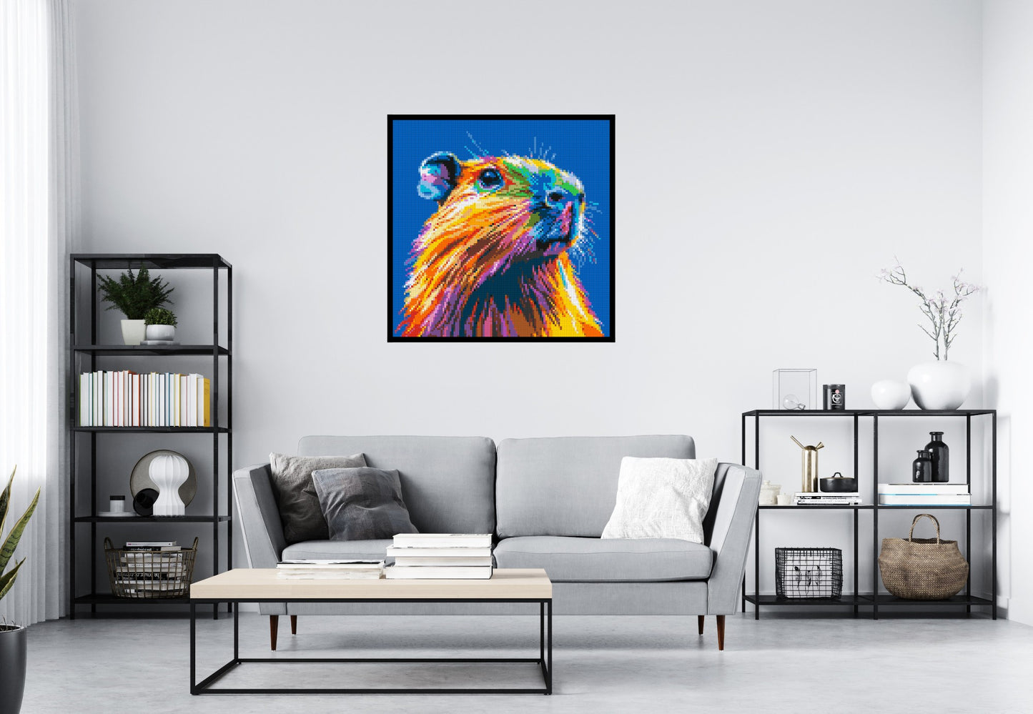 Capybara Colourful Pop Art - Brick Art Mosaic Kit 5x5 large