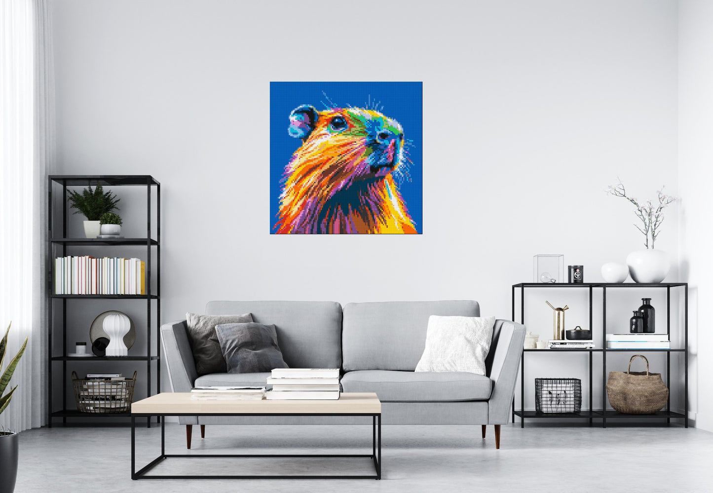 Capybara Colourful Pop Art - Brick Art Mosaic Kit 5x5 large