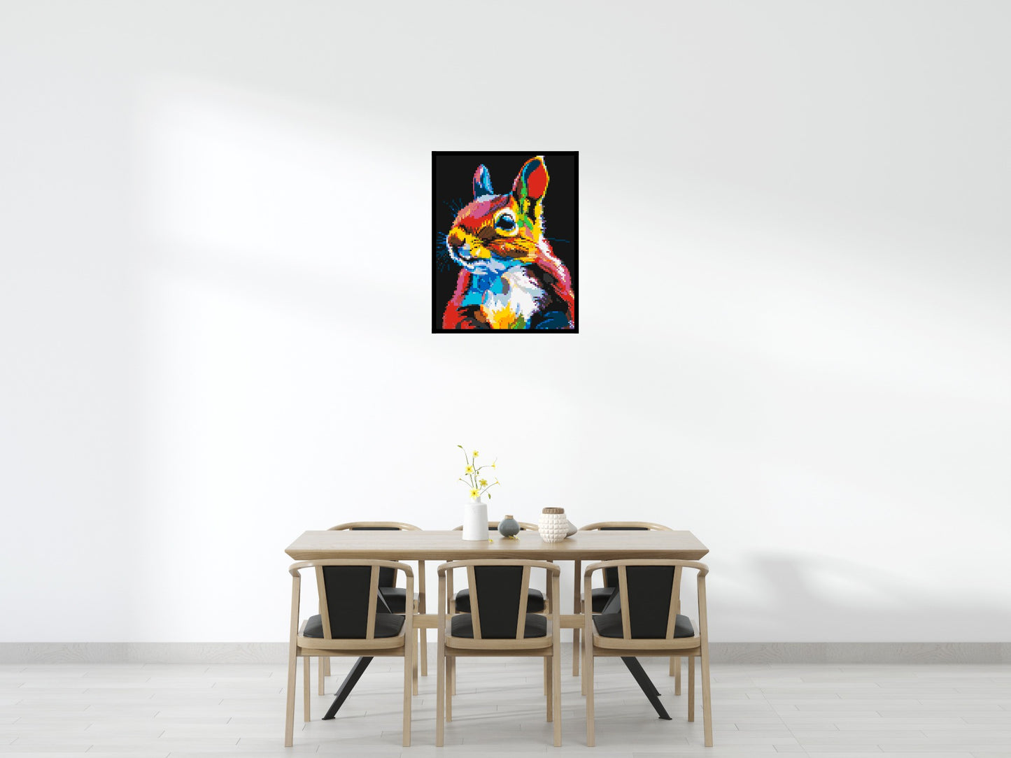 Squirrel Colourful Pop Art - Brick Art Mosaic Kit 4x5 large