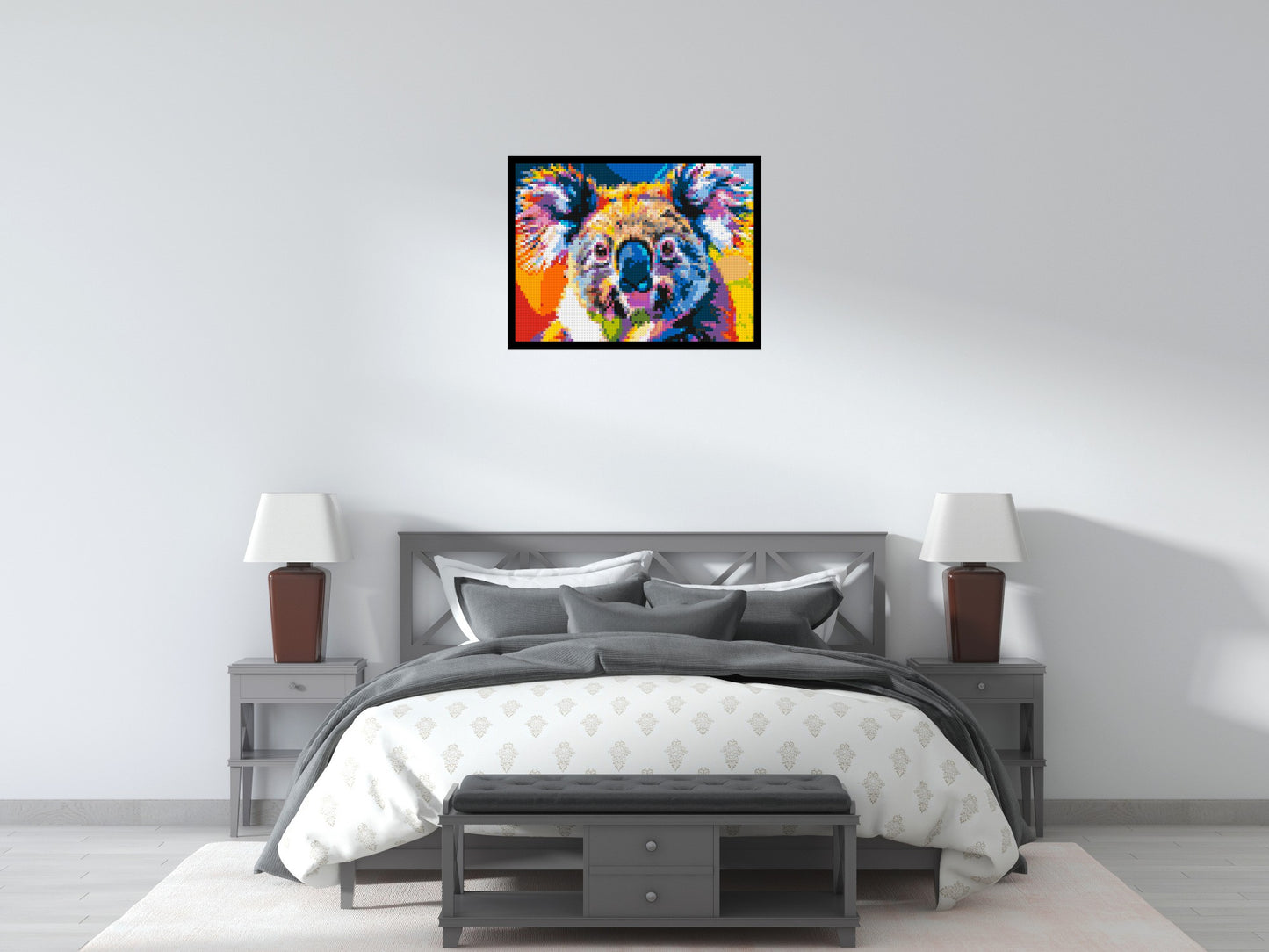 Koala Colourful Pop Art - Brick Art Mosaic Kit 4x3 large
