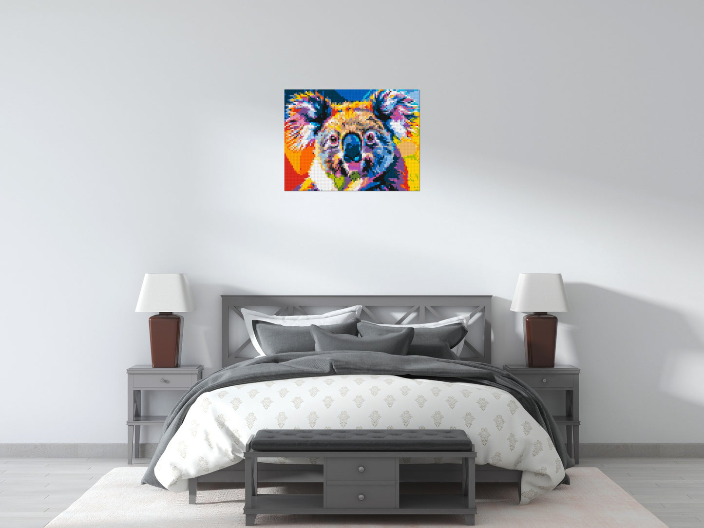 Koala Colourful Pop Art - Brick Art Mosaic Kit 4x3 large
