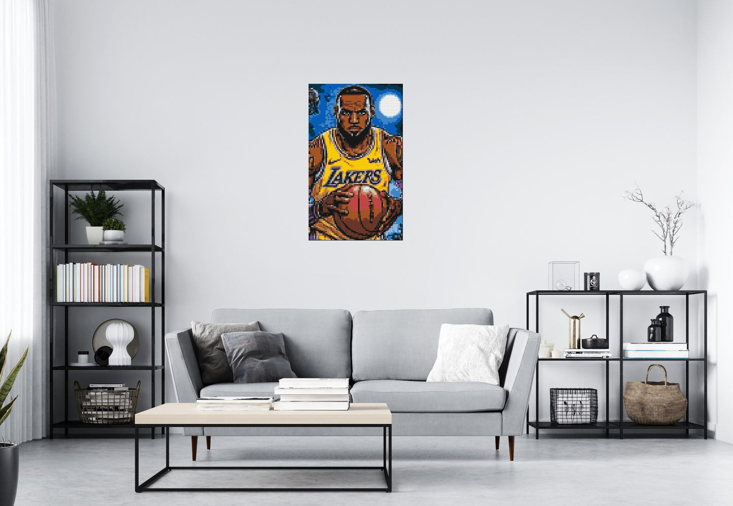 LeBron James Pop Art - Brick Art Mosaic Kit 3x5 large