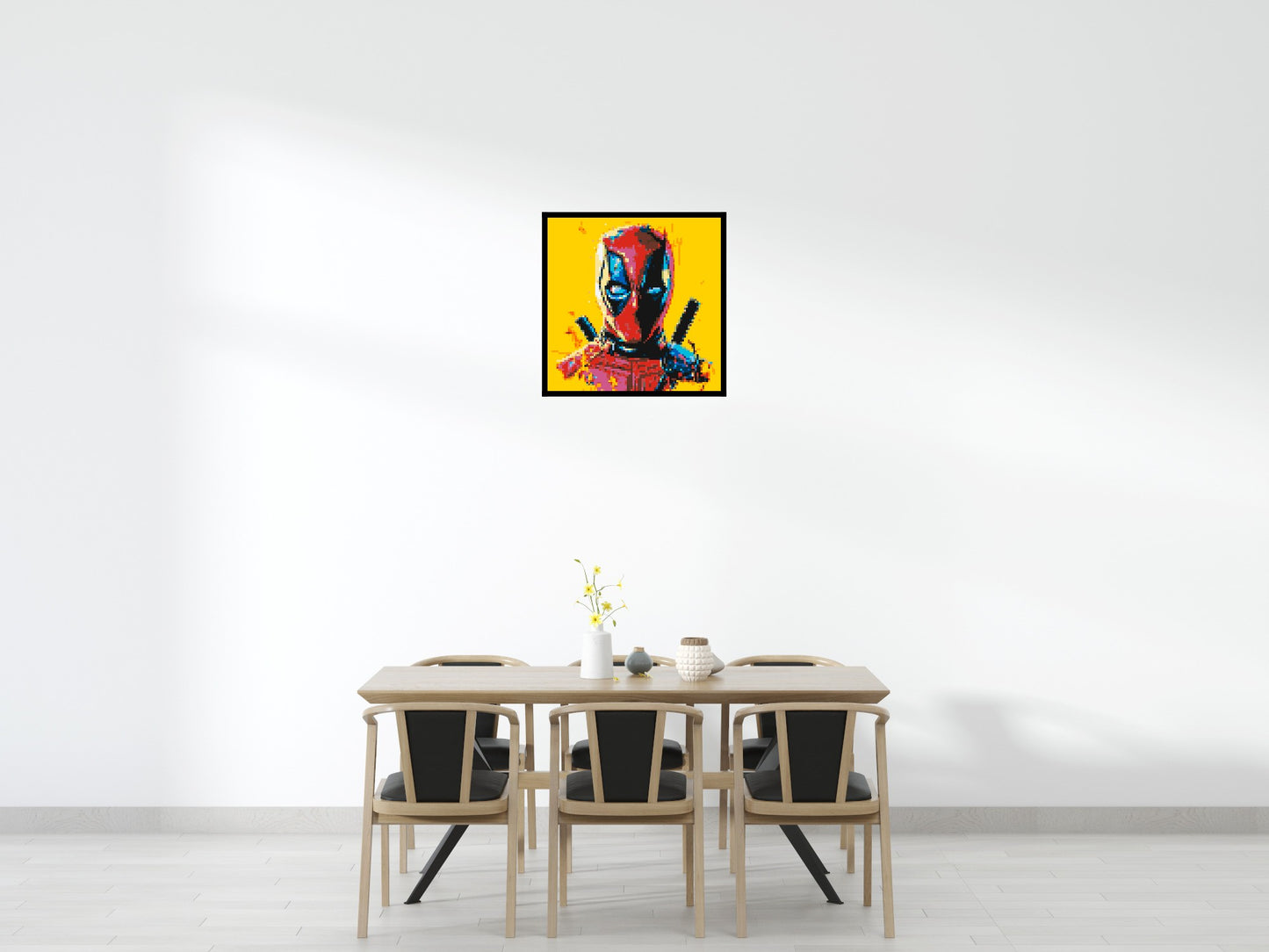 Deadpool Pixel Art - Brick Art Mosaic Kit 4x4 large
