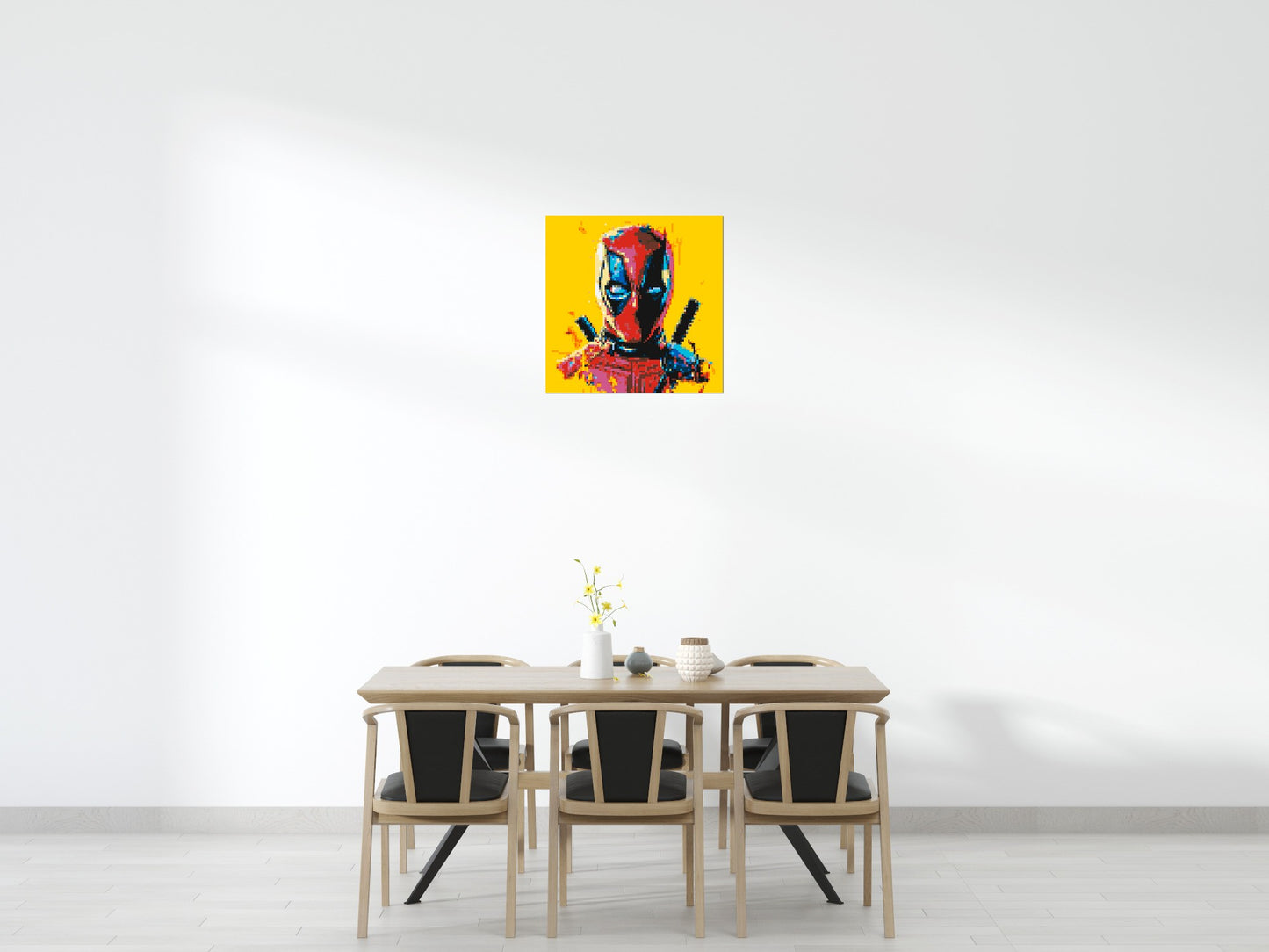 Deadpool Pixel Art - Brick Art Mosaic Kit 4x4 large