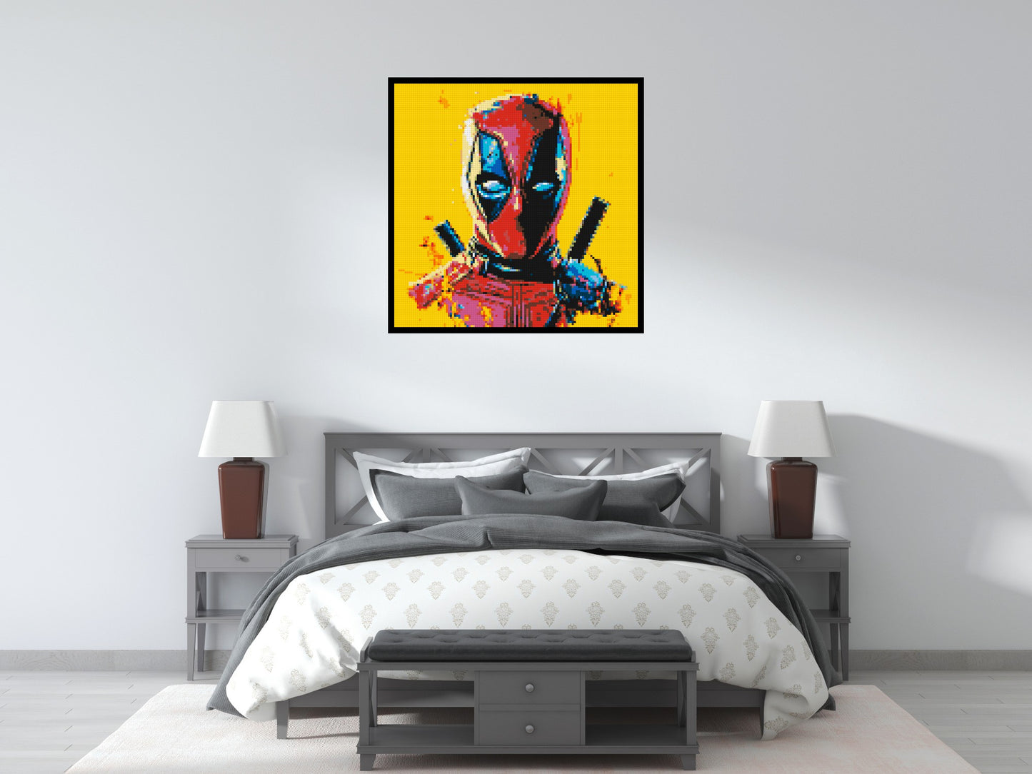 Deadpool Pixel Art - Brick Art Mosaic Kit 5x5 large