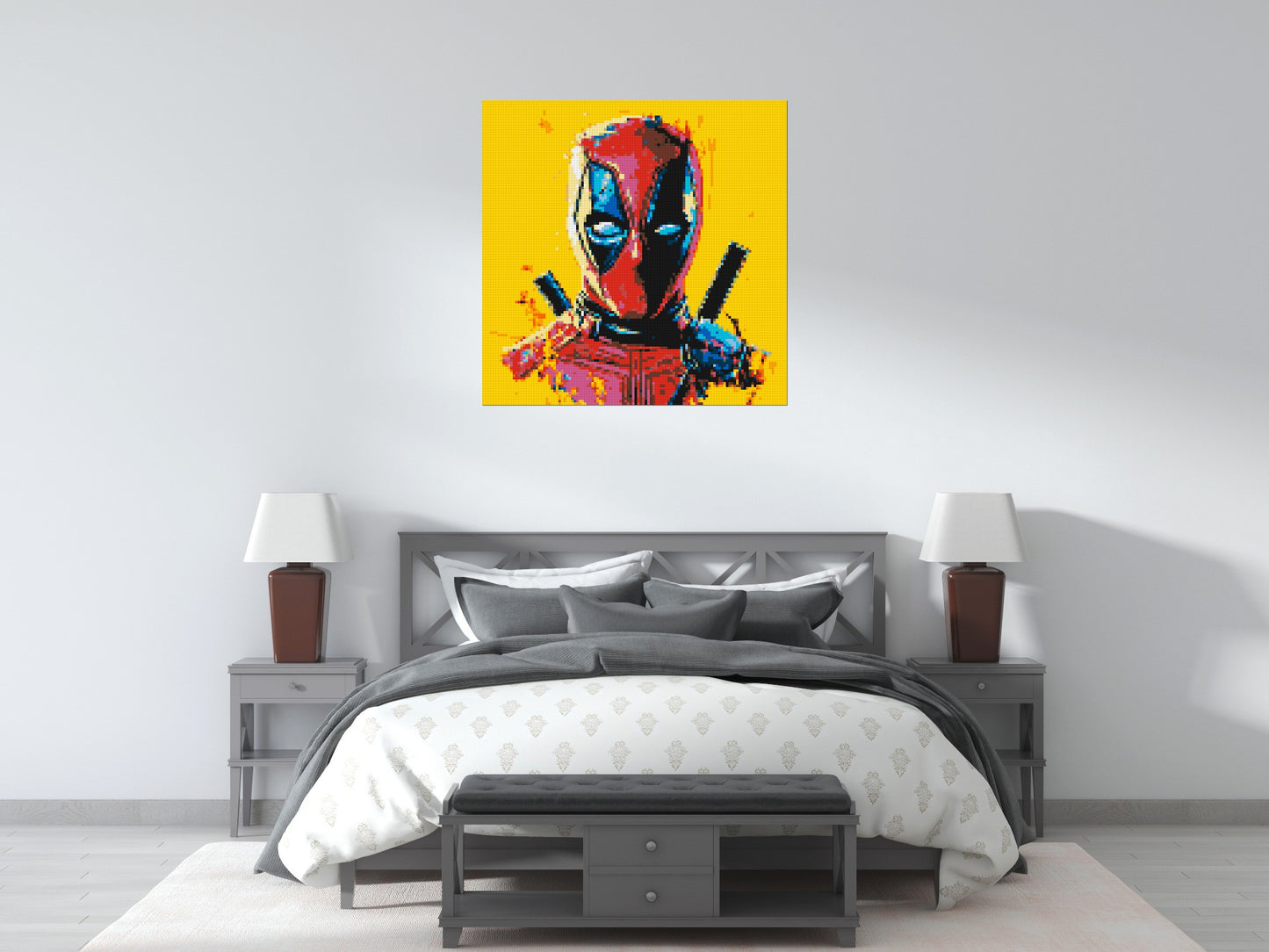 Deadpool Pixel Art - Brick Art Mosaic Kit 5x5 large