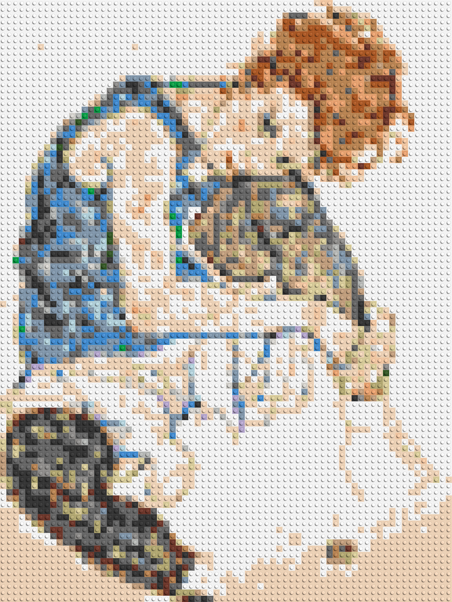 Woman Sitting with Bent Knee by Egon Schiele - Brick Art Mosaic Kit 3x4 large
