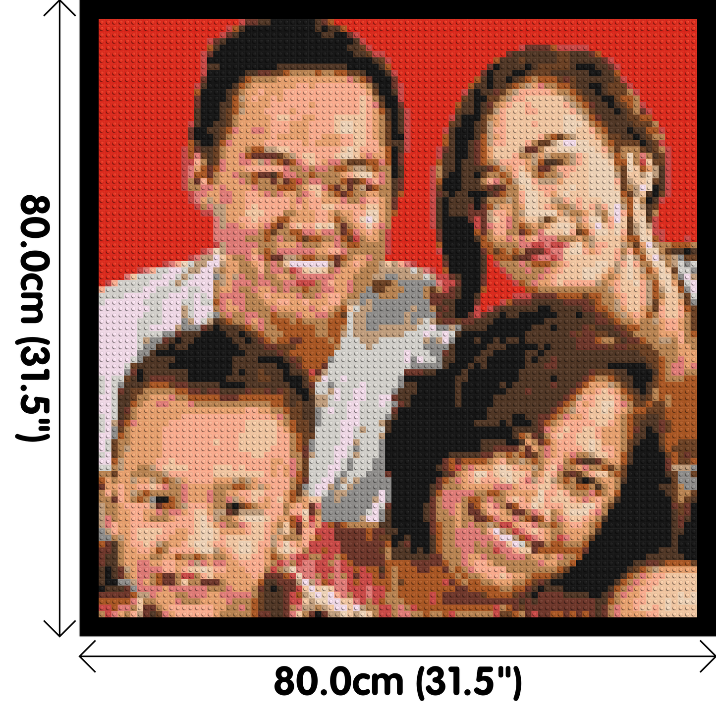 Geschenkkarte - Individuelles Baustein-Mosaik - 4x4 Grundplatten