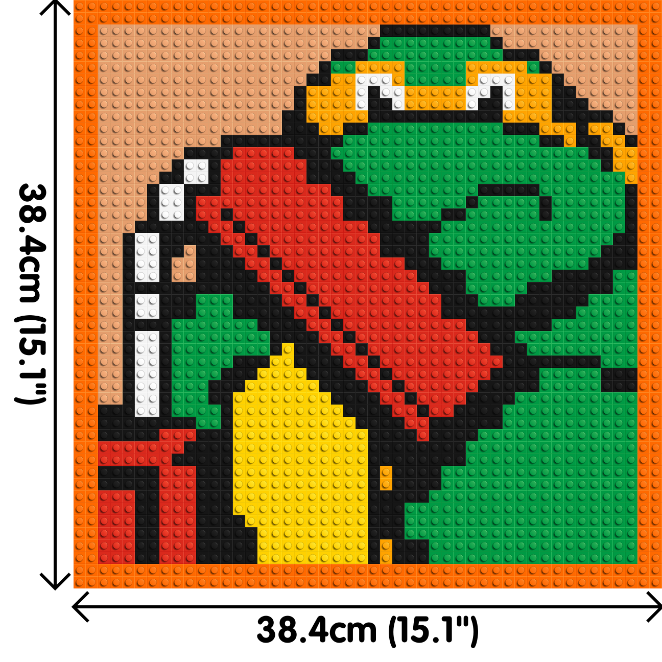 Michelangelo (TMNT) - Brick Art Mosaic Kit 2x2 large