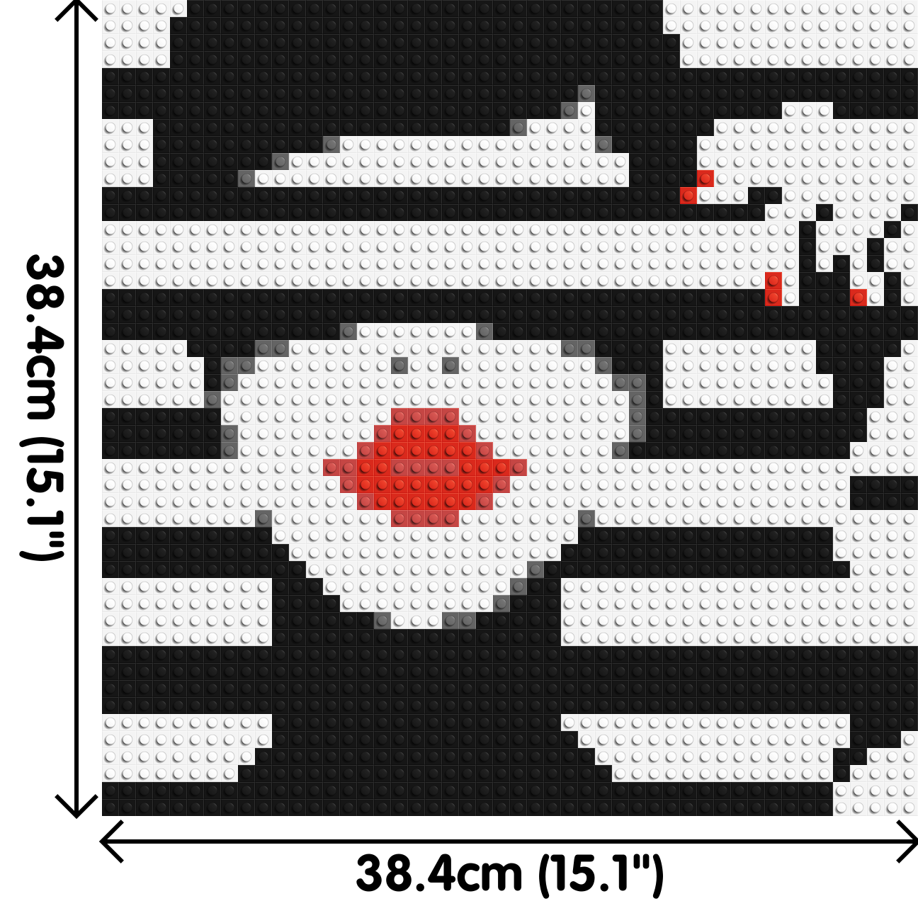 Lady in Black and White - Brick Art Mosaic Kit 2x2 large
