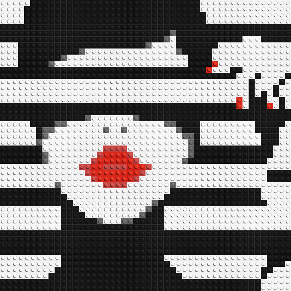 Lady in Black and White - Brick Art Mosaic Kit 2x2 large