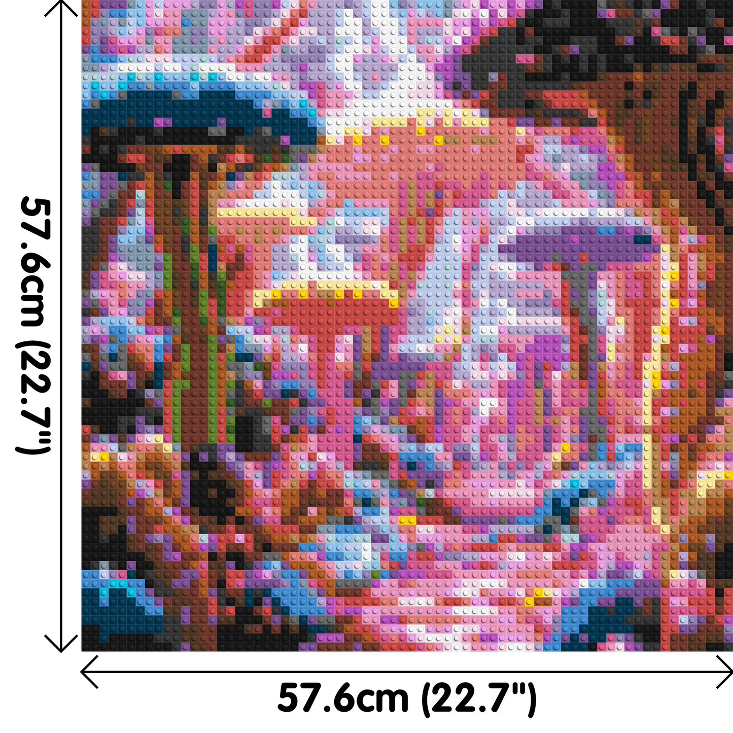 Mushroom Field - Brick Art Mosaic Kit 3x3 large