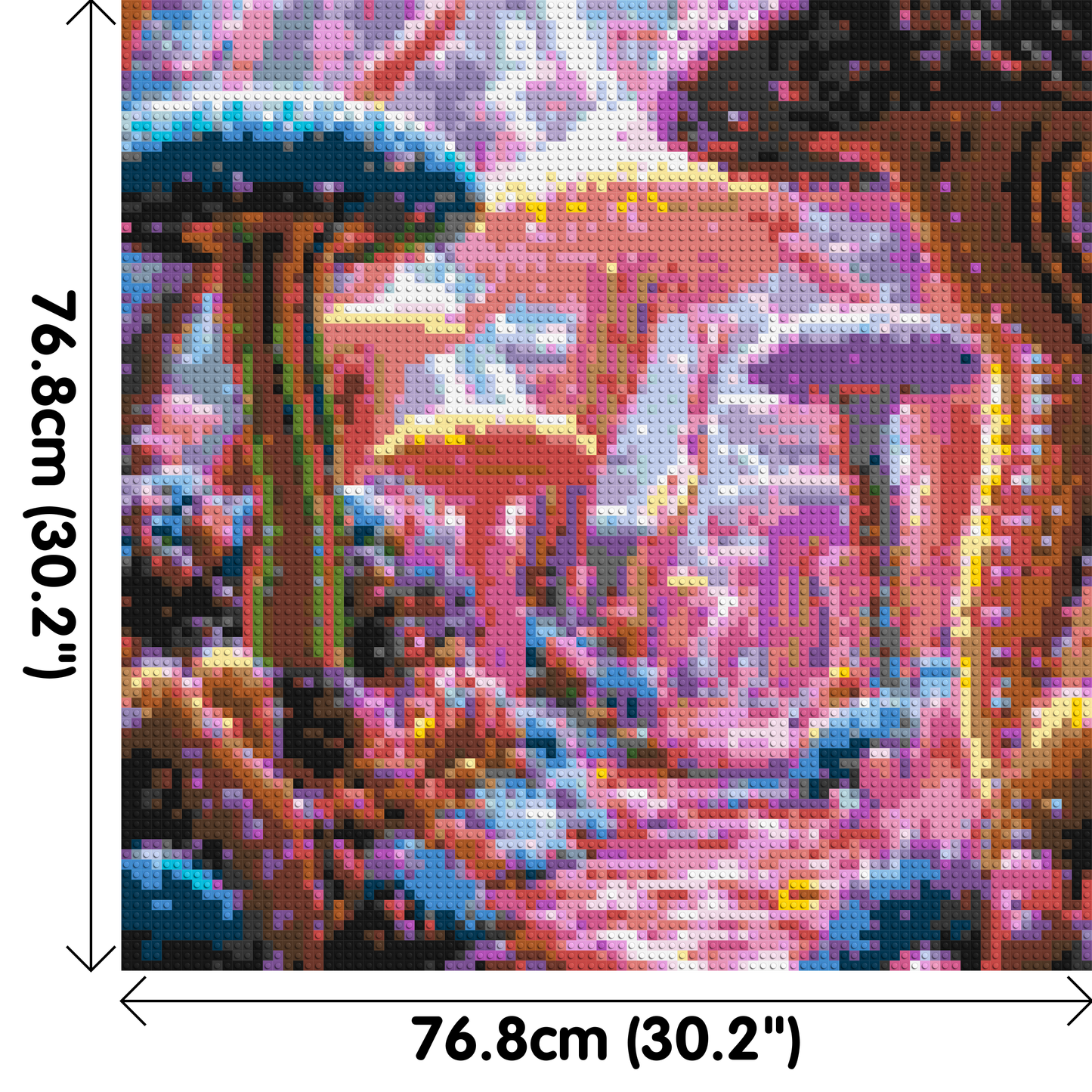 Mushroom Field - Brick Art Mosaic Kit 4x4 large