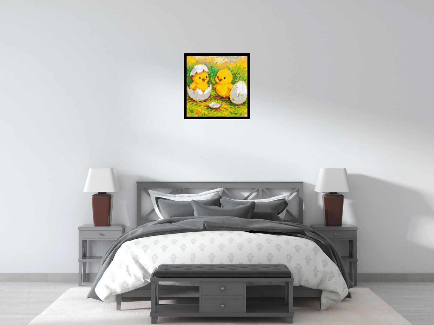 Hatching Chicks - Brick Art Mosaic Kit 3x3 large