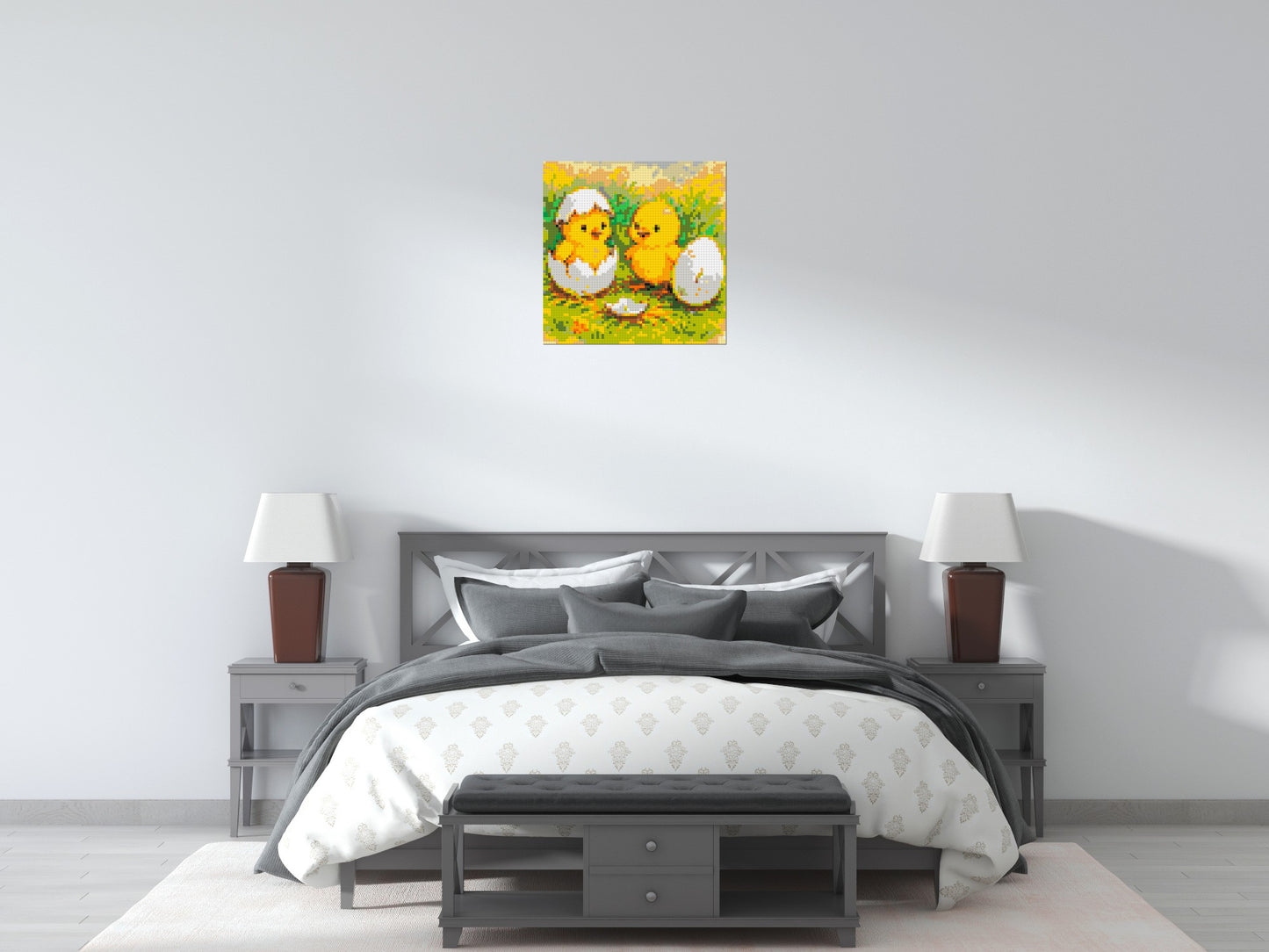 Hatching Chicks - Brick Art Mosaic Kit 3x3 large