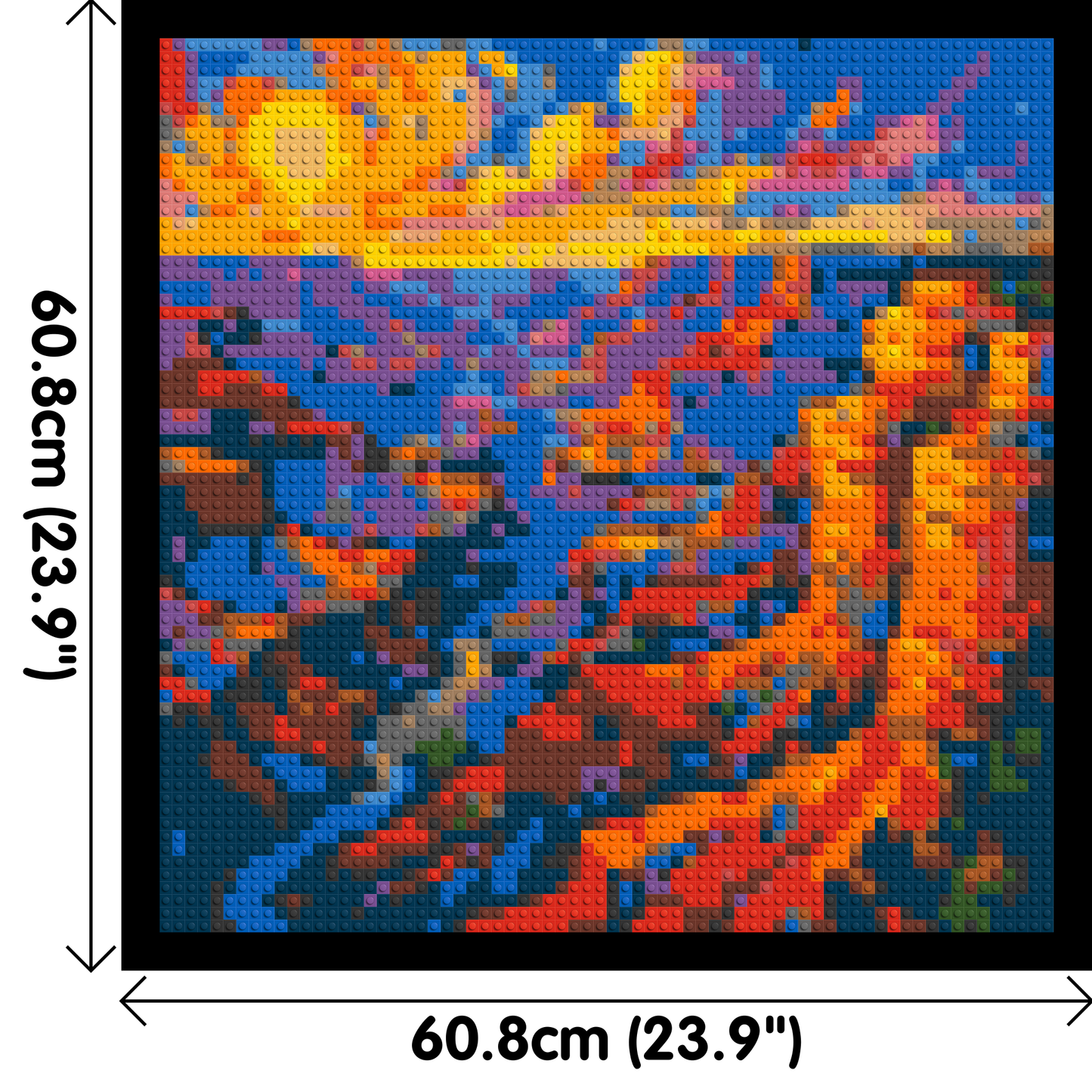 Colorful Grand Canyon - Brick Art Mosaic Kit 3x3 large