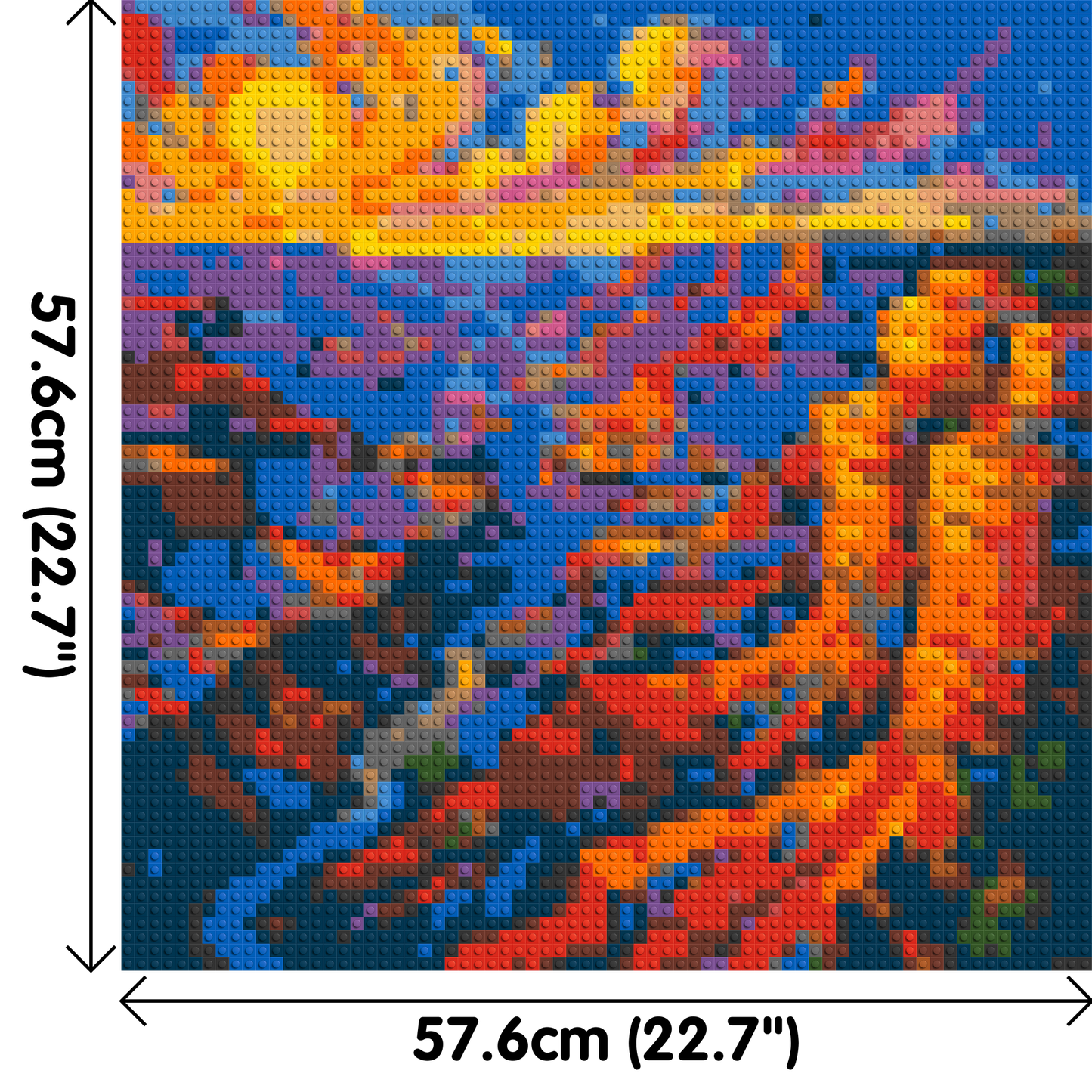 Colorful Grand Canyon - Brick Art Mosaic Kit 3x3 large