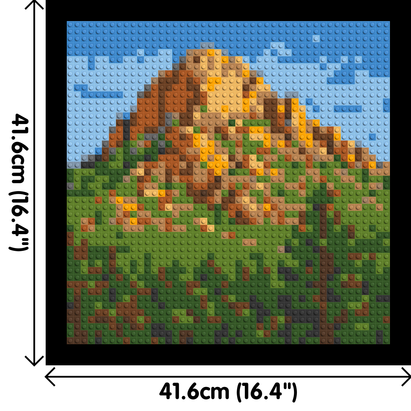 Mountain Landscape - Brick Art Mosaic Kit 2x2 large