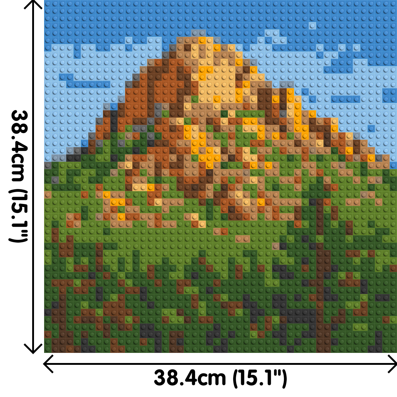 Mountain Landscape - Brick Art Mosaic Kit 2x2 large