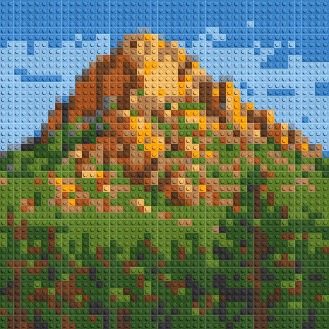 Mountain Landscape - Brick Art Mosaic Kit 2x2 large