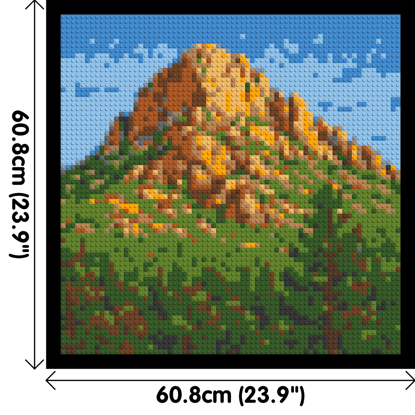 Mountain Landscape - Brick Art Mosaic Kit 3x3 large
