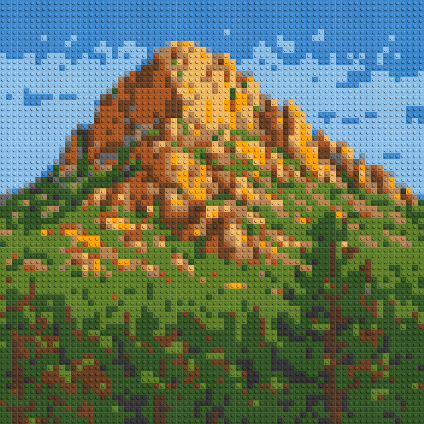 Mountain Landscape - Brick Art Mosaic Kit 3x3 large