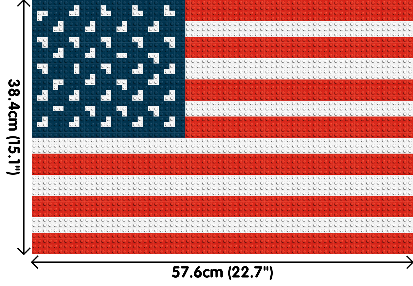 American Flag #2 - Brick Art Mosaic Kit 3x2 large