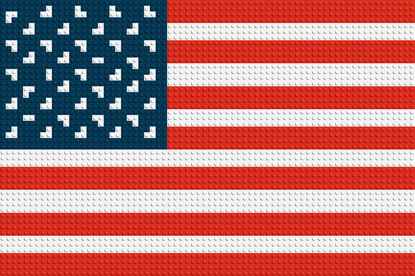 American Flag #2 - Brick Art Mosaic Kit 3x2 large