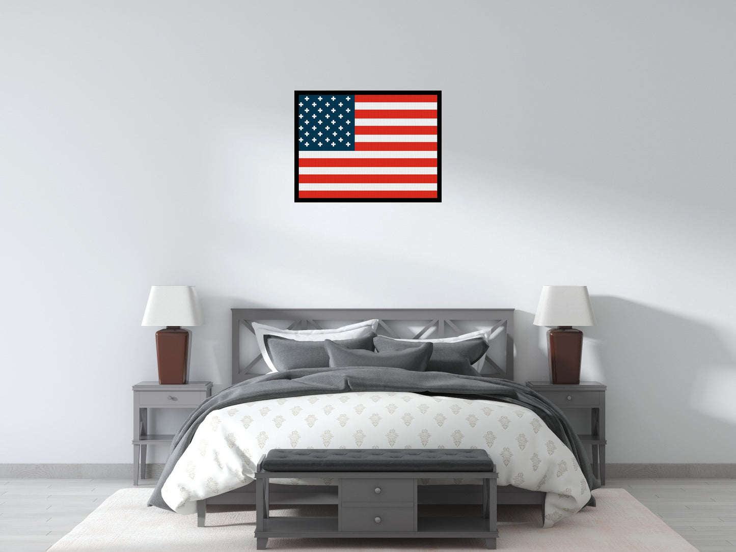 American Flag #2 - Brick Art Mosaic Kit 4x3 large