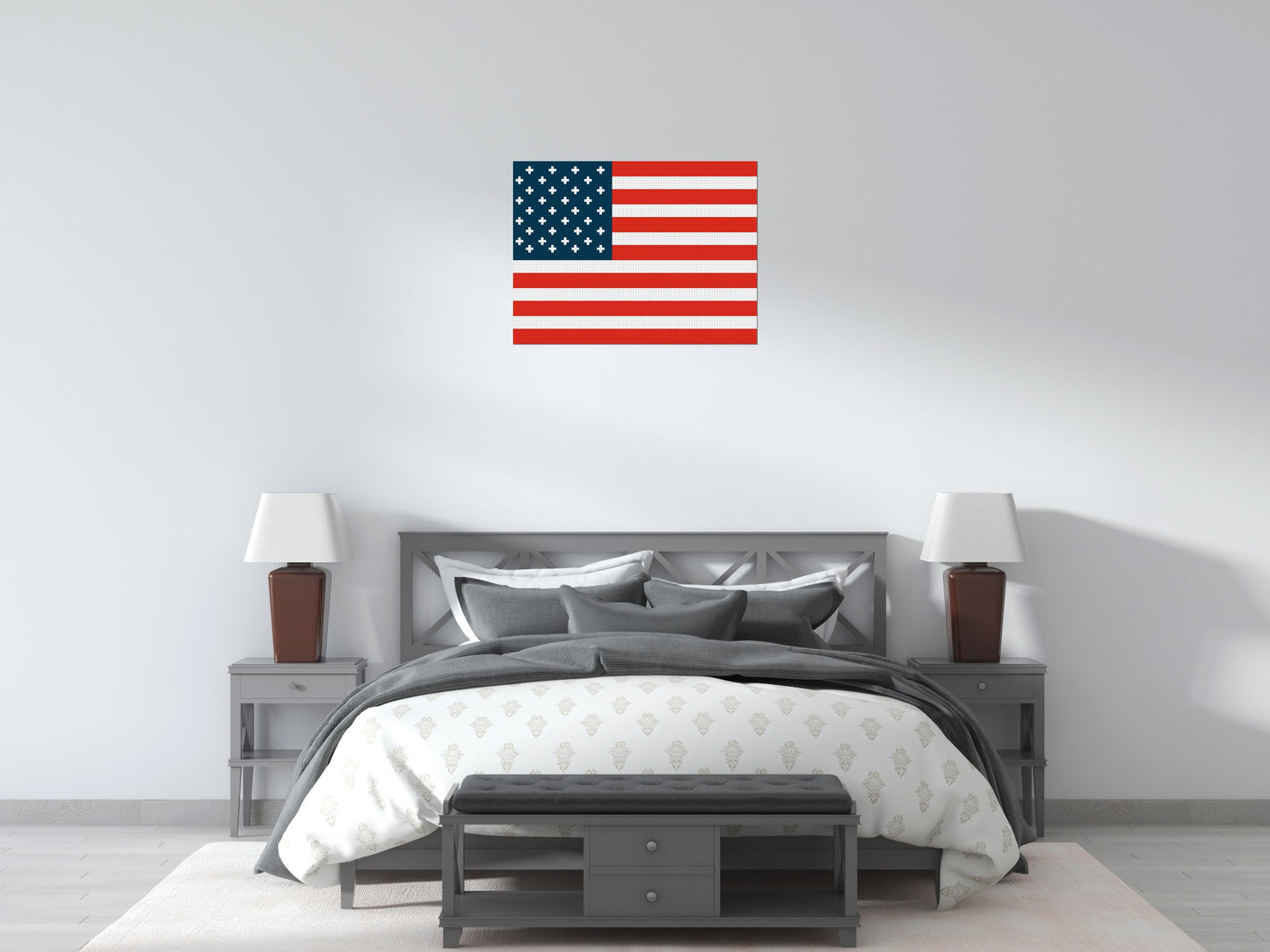 American Flag #2 - Brick Art Mosaic Kit 4x3 large