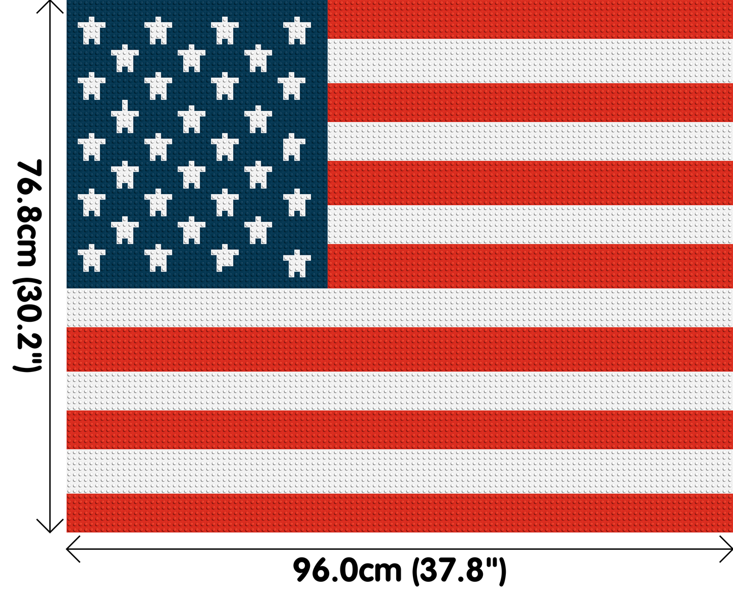 American Flag #2 - Brick Art Mosaic Kit 5x4 large