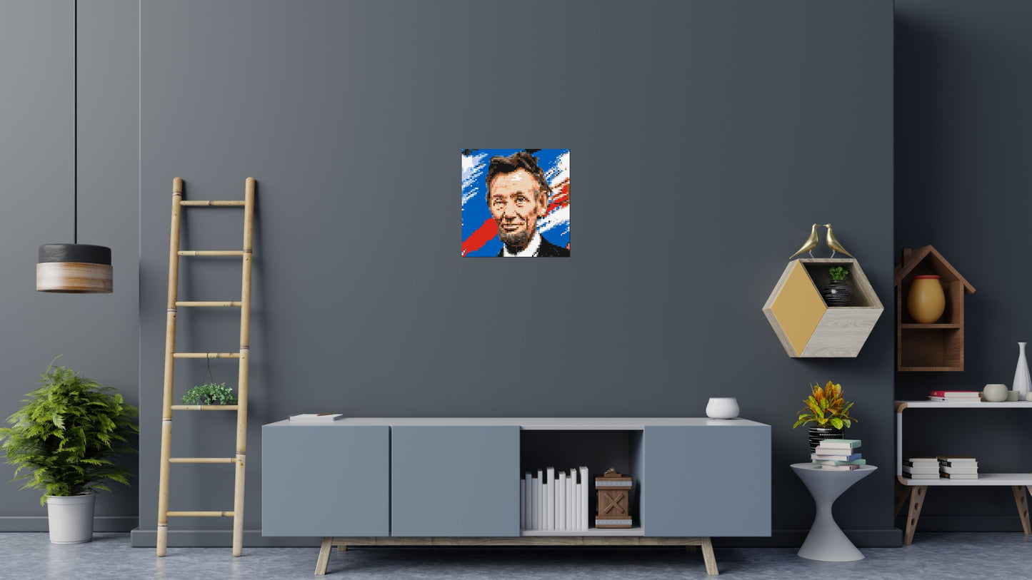 Abraham Lincoln - Brick Art Mosaic Kit 3x3 large