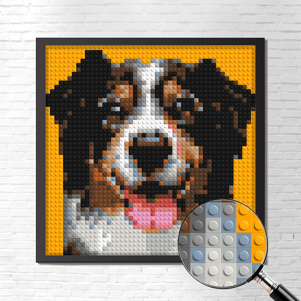 Personalised Brick Mosaic Gift for Dog Lovers | LEGO-Compatible Bricks