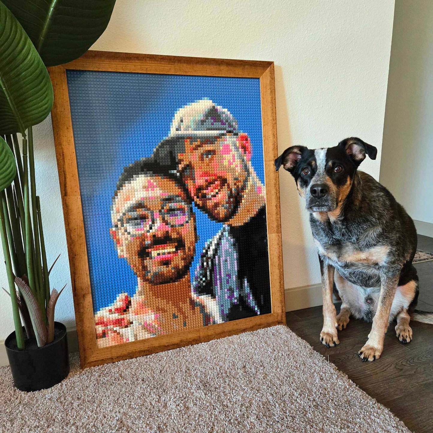 Personalised Brick Mosaic Gift for Couples | LEGO-Compatible Bricks