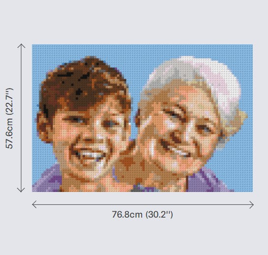 Personalised Brick Mosaic | Custom Mosaic Maker | LEGO Art Style