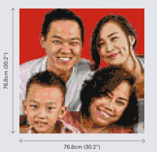 Personalised Brick Mosaic | Custom Mosaic Maker | LEGO Art Style