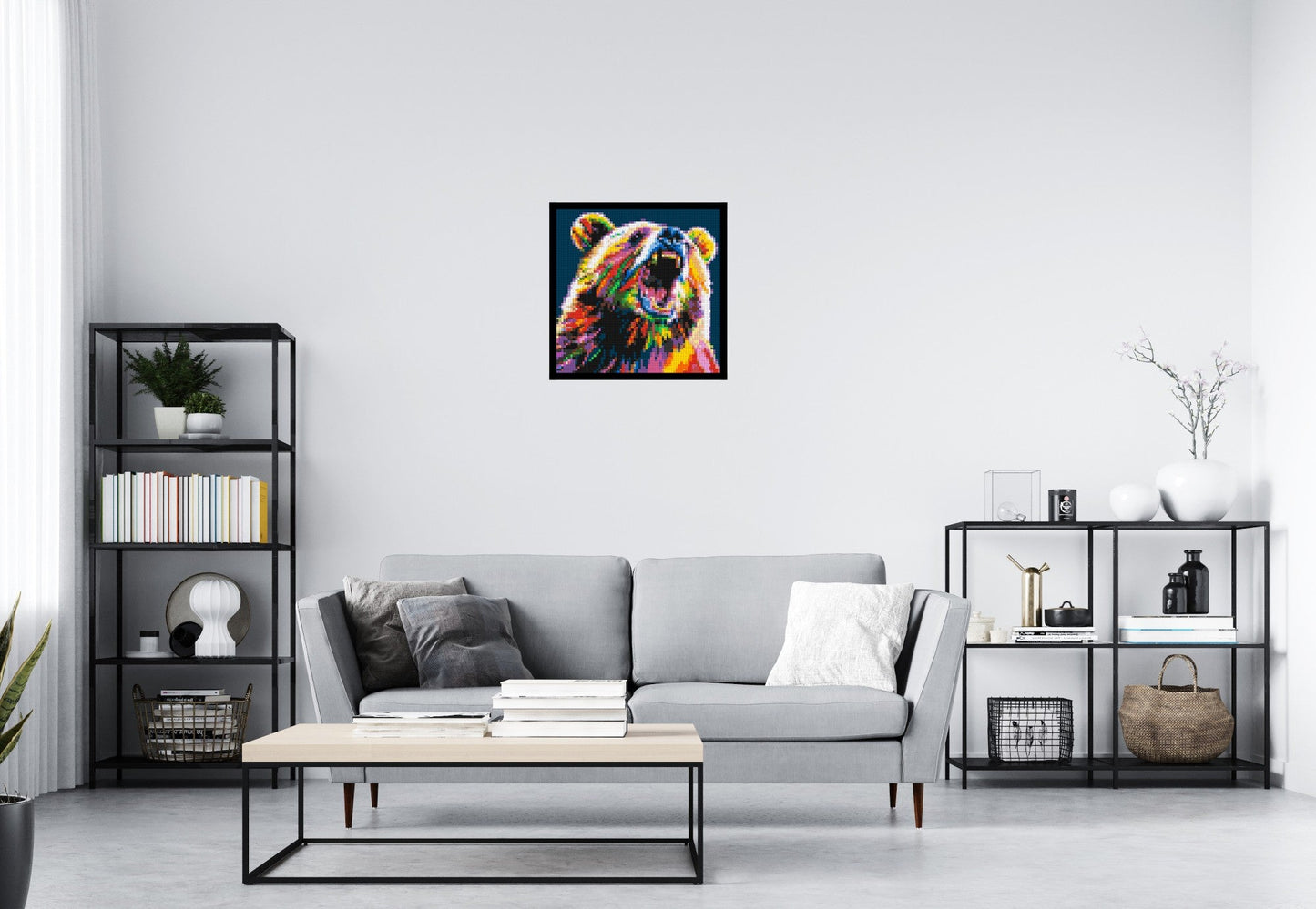 3x3 scene with frame