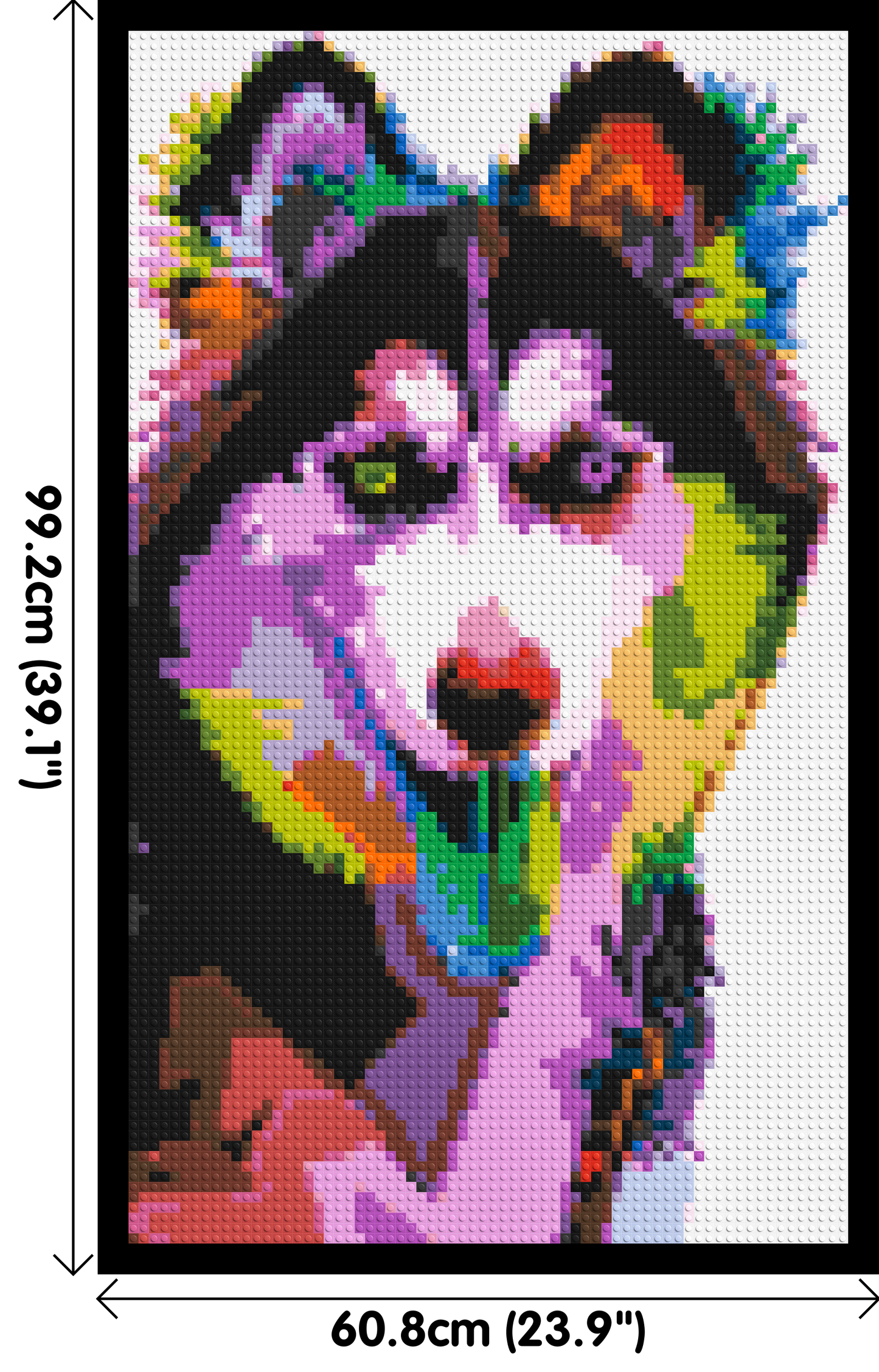 Husky Colourful Pop Art - Brick Art Mosaic Kit 3x5 large