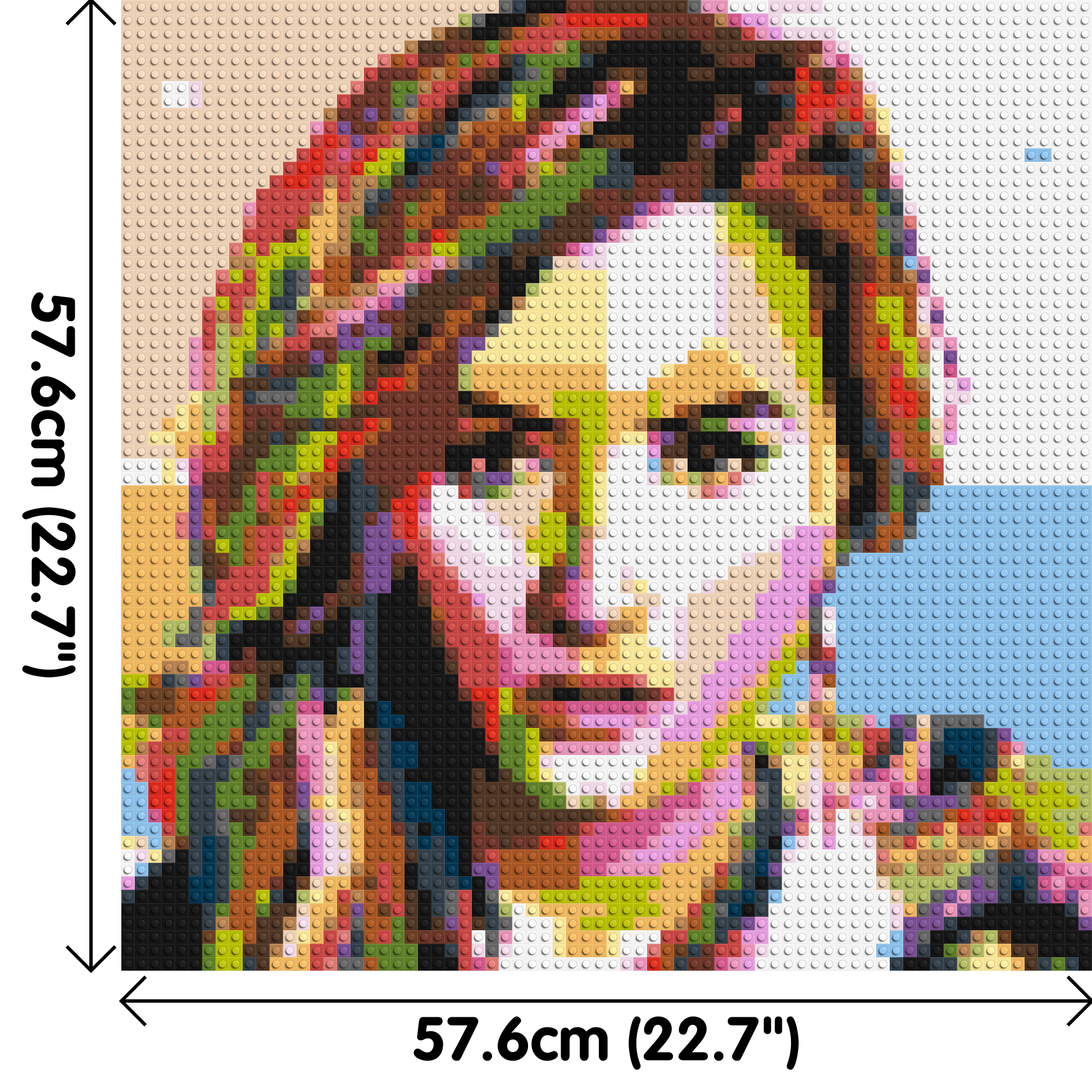 Demi Lovato - Brick Art Mosaic Kit 3x3 dimensions