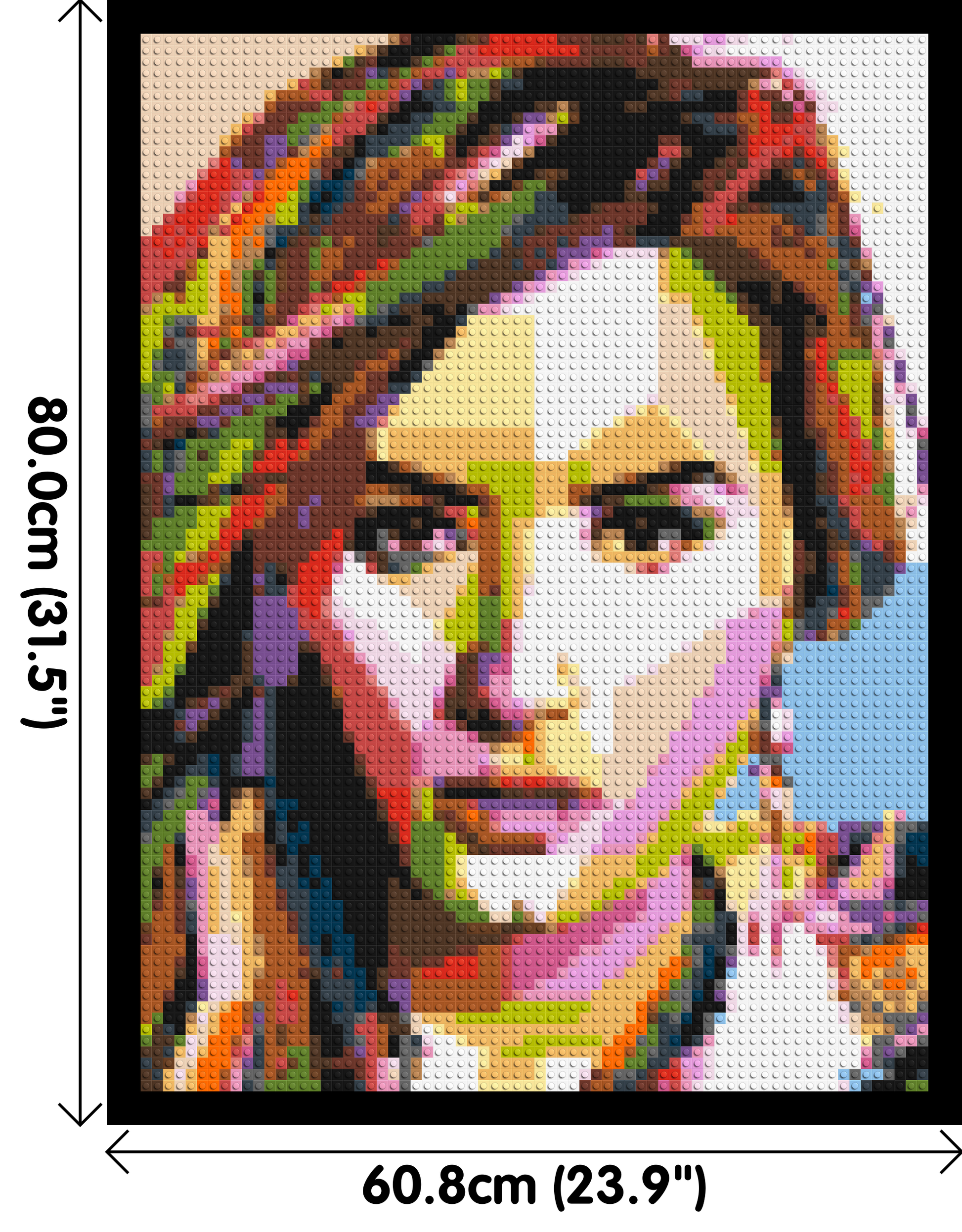 Demi Lovato - Brick Art Mosaic Kit 3x4 dimensions with frame