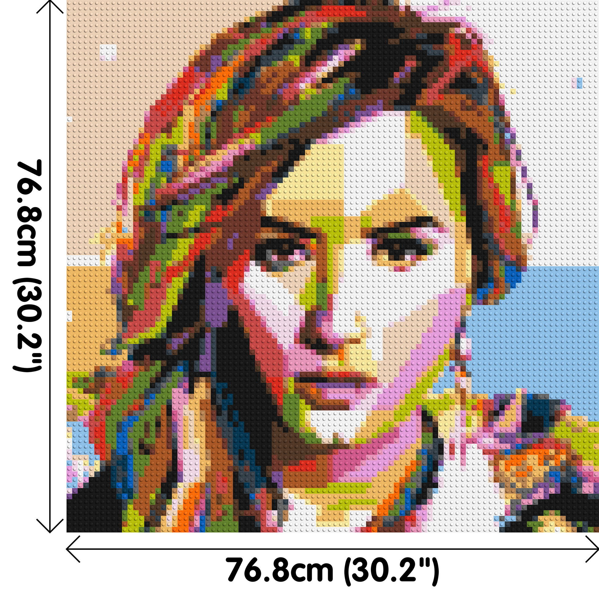 Demi Lovato - Brick Art Mosaic Kit 4x4 dimensions