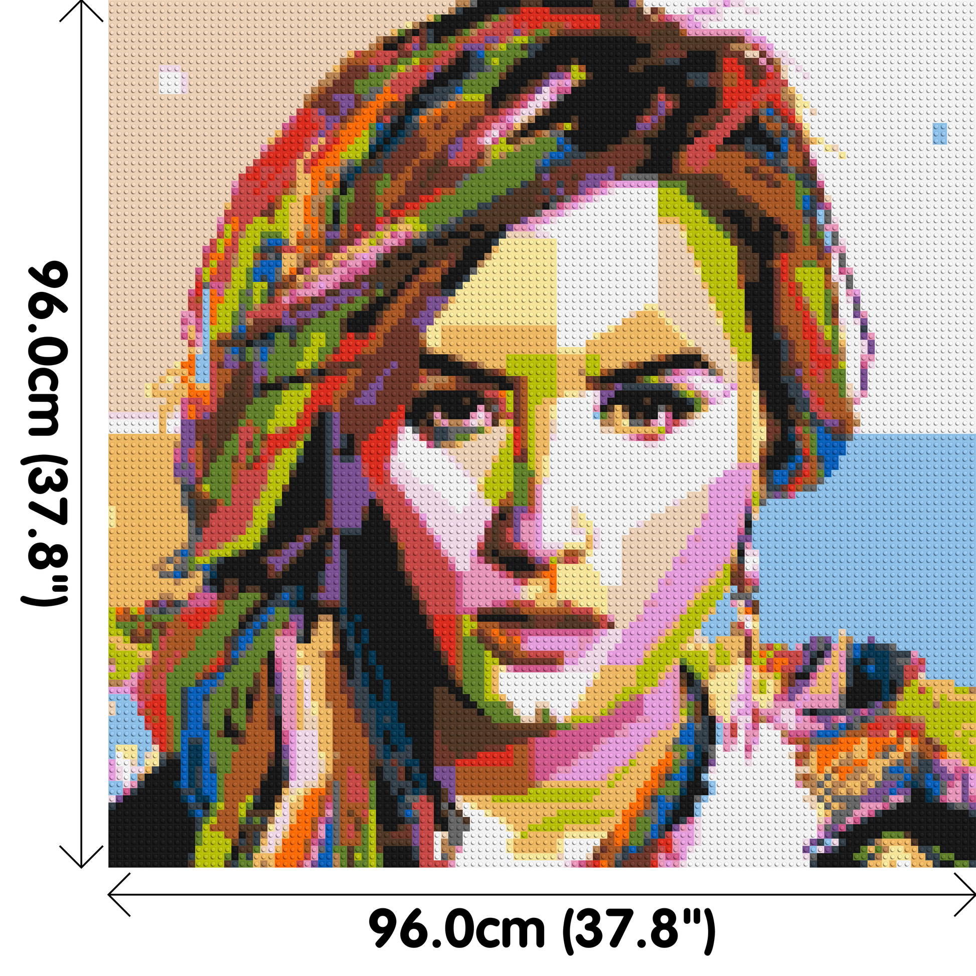 Demi Lovato - Brick Art Mosaic Kit 5x5 dimensions