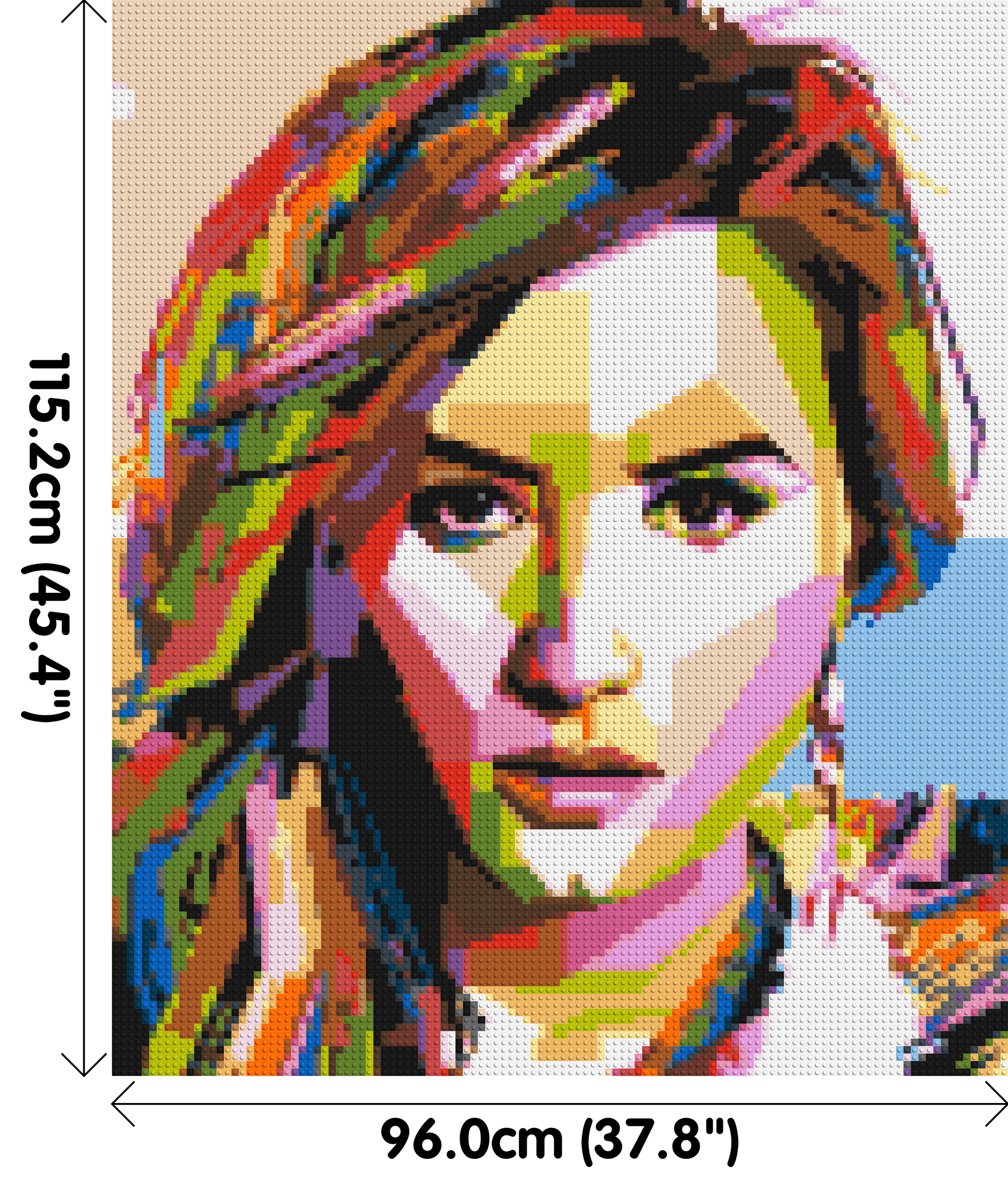 Demi Lovato - Brick Art Mosaic Kit 5x6 dimensions