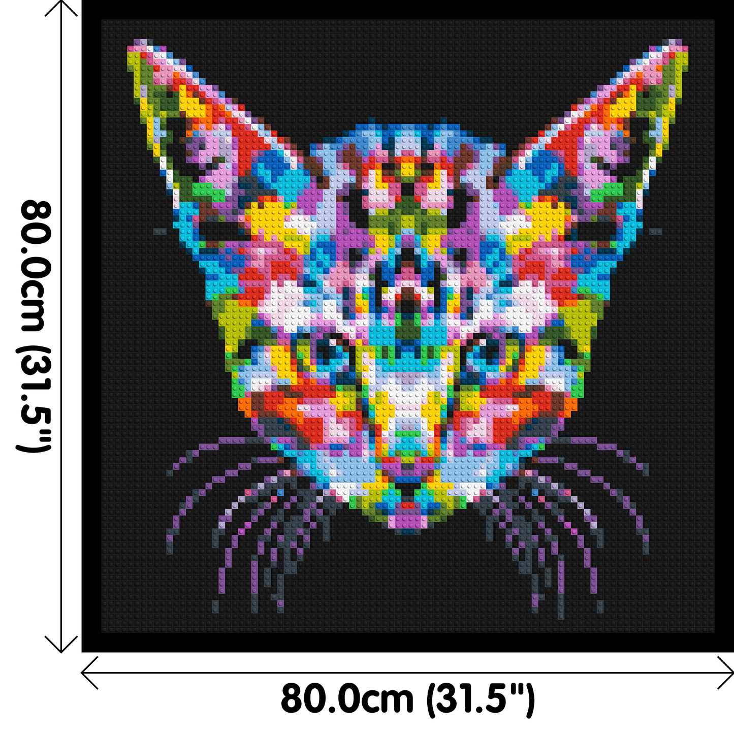 Cat #3 Colourful Pop Art - Brick Art Mosaic Kit 4x4 large