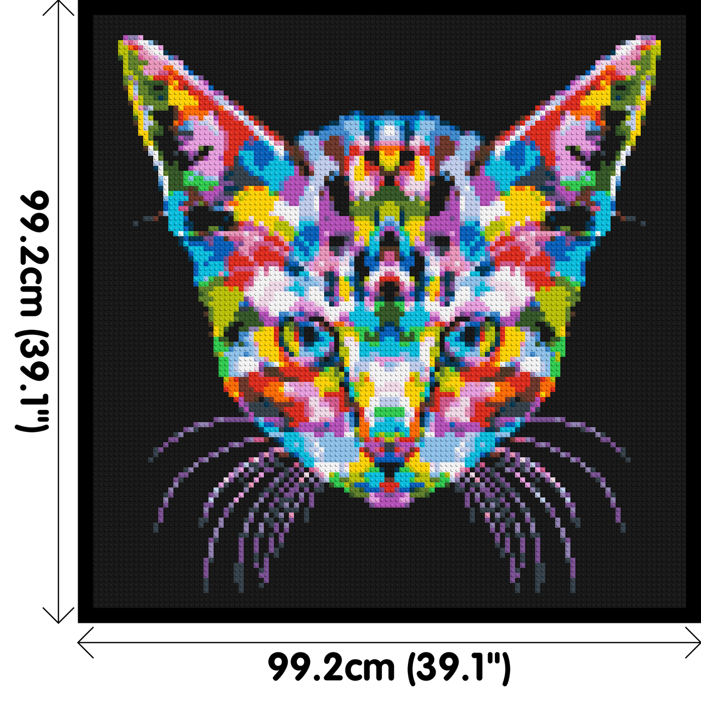 Cat #3 Colourful Pop Art - Brick Art Mosaic Kit 5x5 large