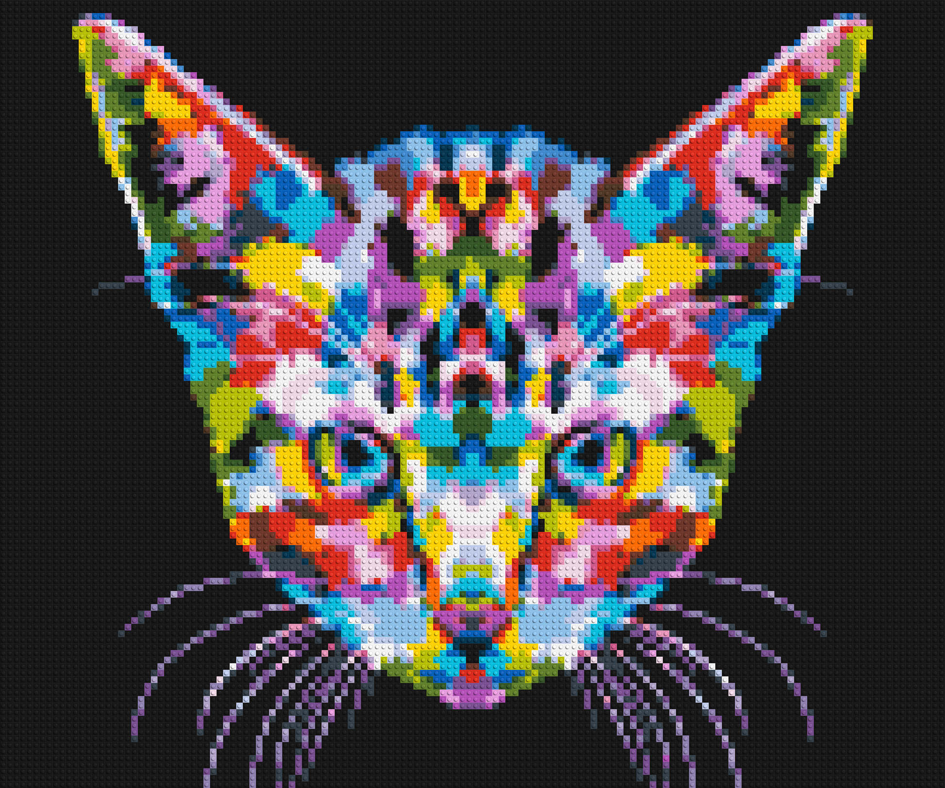 Cat #3 Colourful Pop Art - Brick Art Mosaic Kit 6x5 large